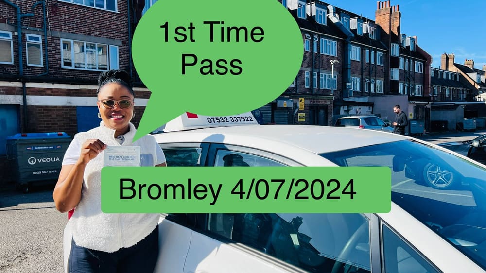 Drive More School student who passed their driving test first time in 2024, Bromley