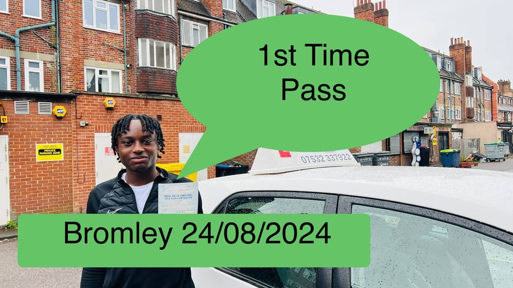 Drive More School student who passed their driving test first time in 2024, Bromley