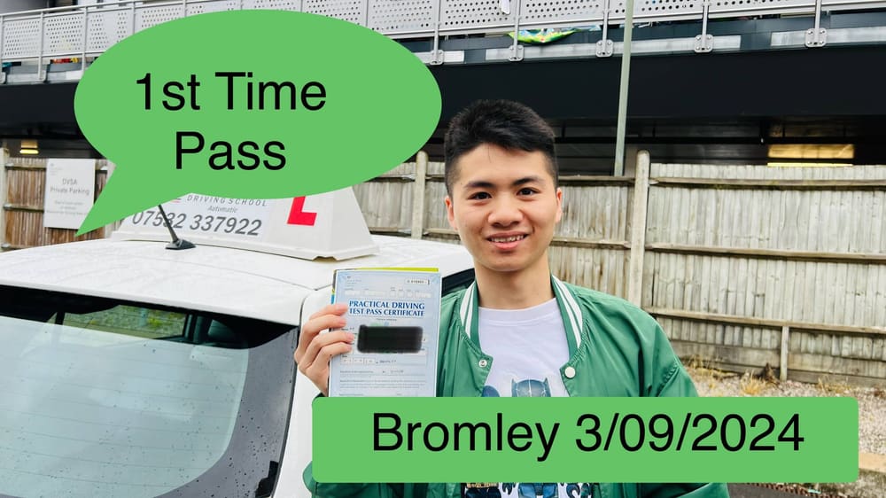 Drive More School student who passed their driving test first time in 2024, Bromley