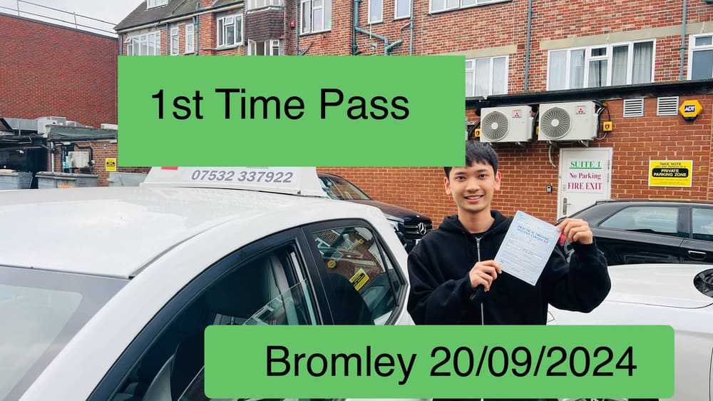Drive More School student who passed their driving test first time in 2024, Bromley