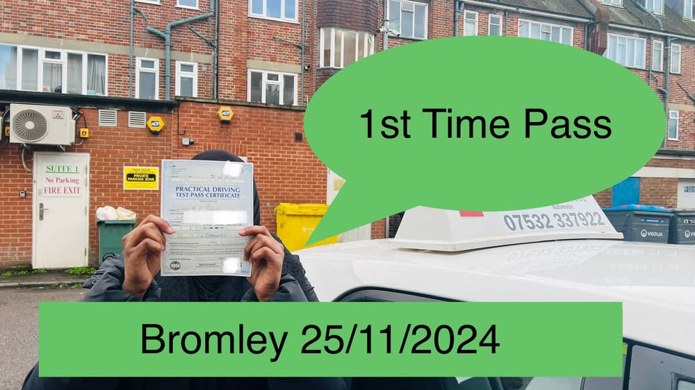 Drive More School student who passed their driving test first time in 2024, Bromley