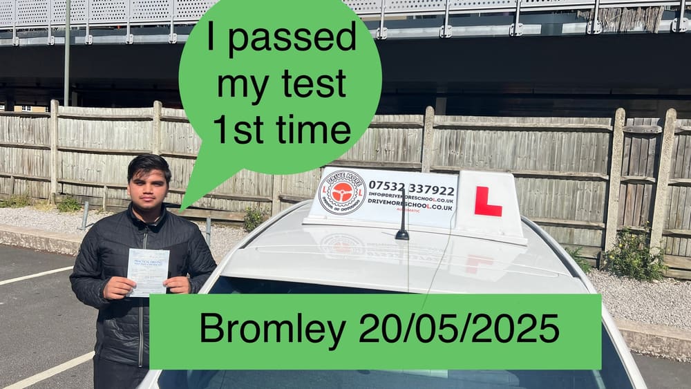 Drive More School student who passed their driving test first time in 2025, Bromley