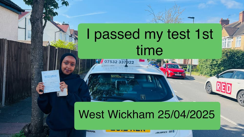 Drive More School student who passed their driving test first time in 2025, Bromley