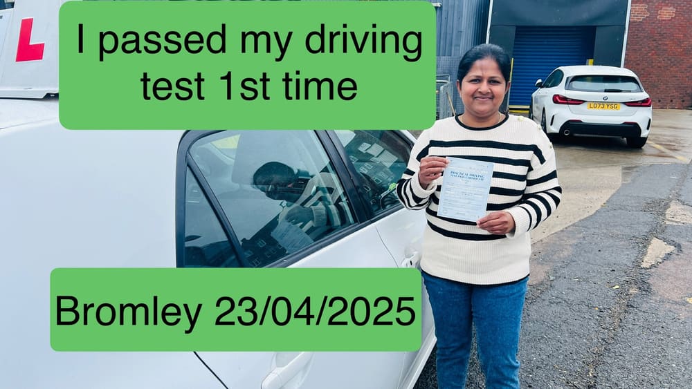 Drive More School student who passed their driving test first time in 2025, Bromley
