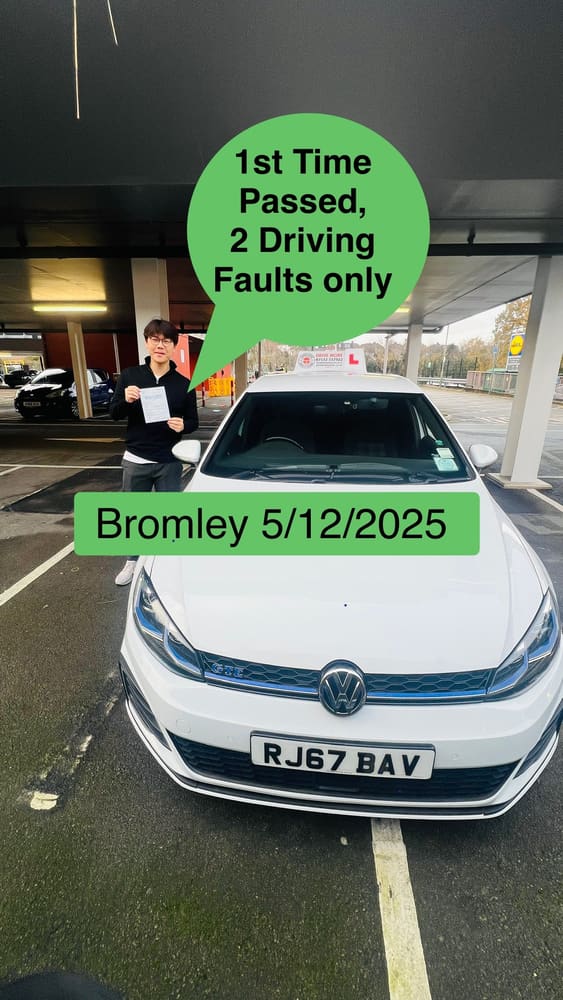 Drive More School student who passed their driving test first time in 2025, Bromley