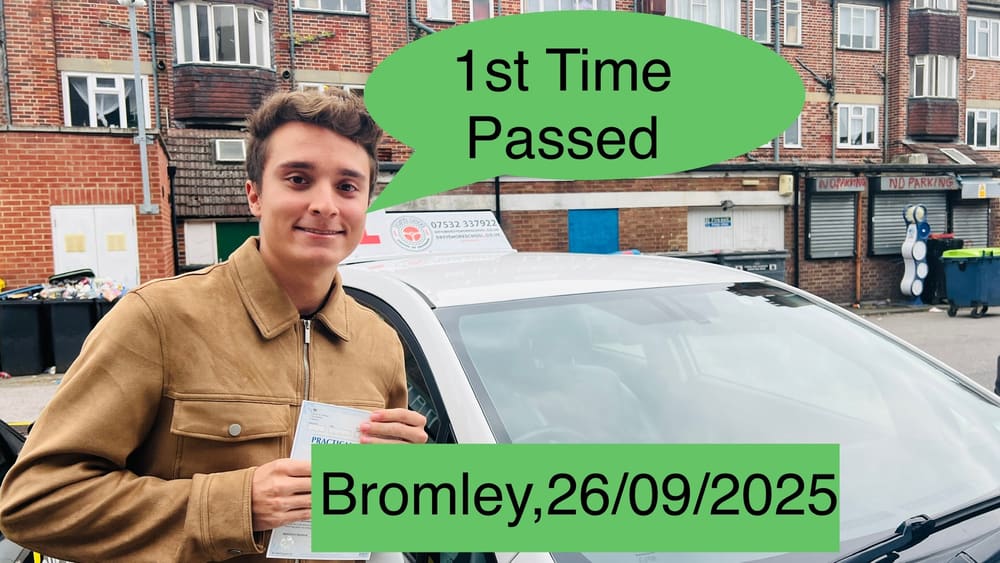 Drive More School student who passed their driving test first time in 2025, Bromley