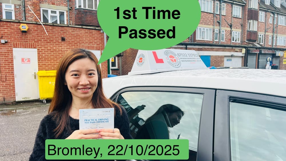 Drive More School student who passed their driving test first time in 2025, Bromley