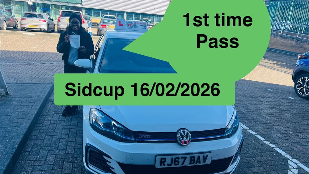 Drive More School student who passed their driving test first time in 2026, Bromley