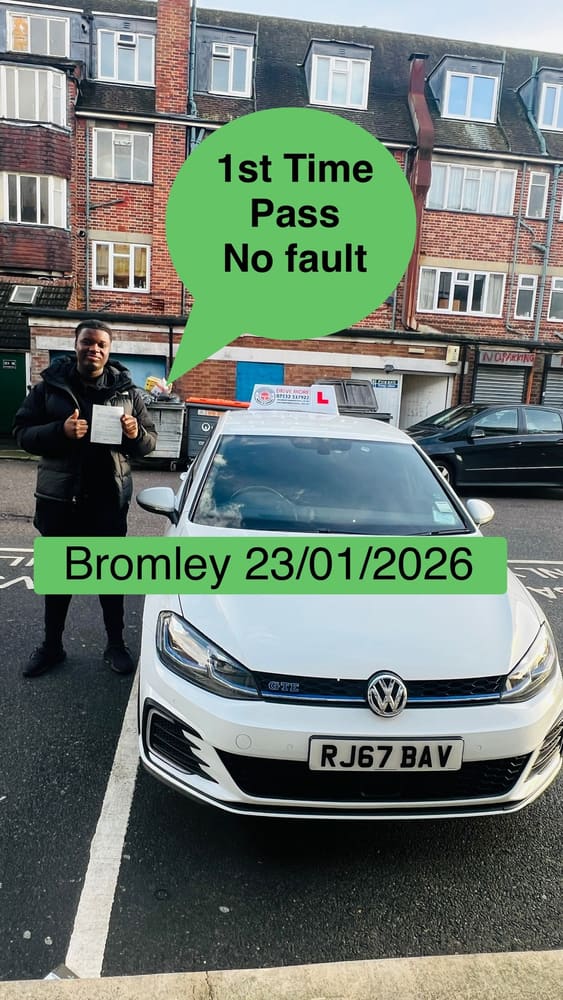 Drive More School student who passed their driving test first time in 2026, Bromley